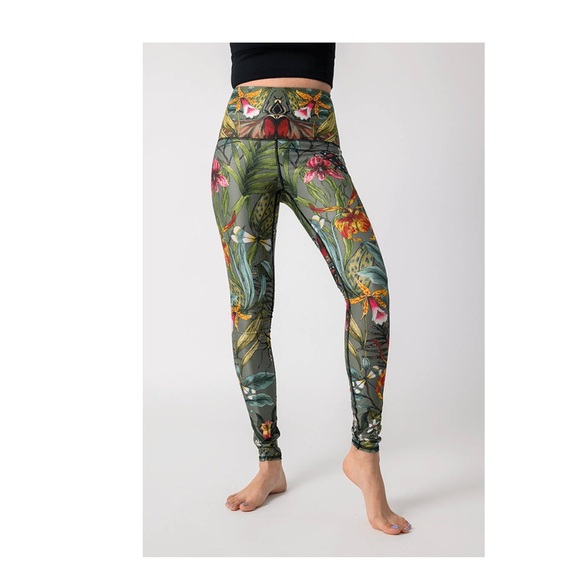 Yoga Democracy Pants - Yoga Democracy Floral High-Waisted Leggings- NWT